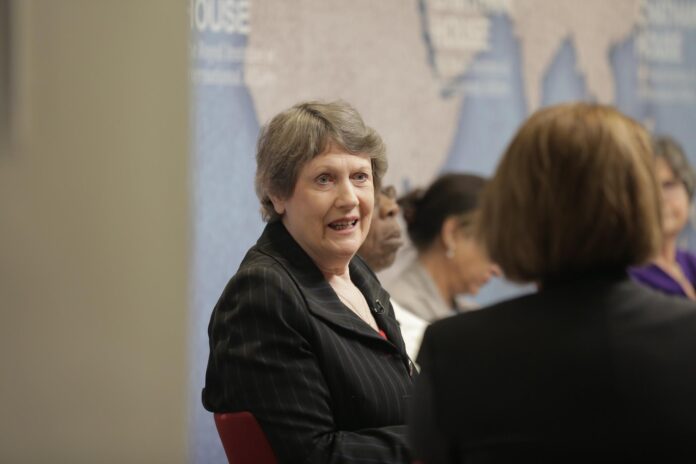 Helen Clark vid FN:s utvecklingsprogram 2009. (Foto: Chatham House via flickr.com)
